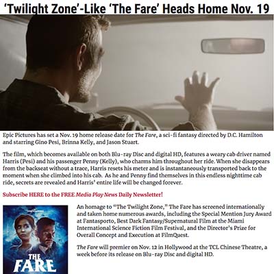 ‘Twilight Zone’-Like ‘The Fare’ Heads Home Nov. 19